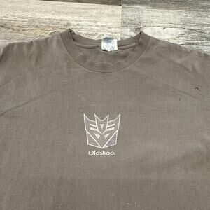 Vintage 90s y2k Gray XL Oldskool Movie Port‎ Company T-Shirt Skater Faded grunge